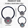 6Pcs 3 Colors Alloy Hair Ties DIY-CY0001-80B-2