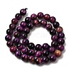 Grade AB Natural Tiger Eye Beads Strands G-B133-A02-8MM-04-8