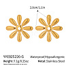Stainless Steel Flower Stud Earrings CZ4982-1-1