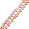1 Strand Electroplate Transparent Glass Beads Strands EGLA-TADJ0001-15C-2