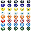 40Pcs 8 Colors Handmade Evil Eye Lampwork Beads Strands LAMP-YW0004-27-2