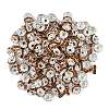 Brass Rhinestone Spacer Beads X-RB-A014-Z8mm-17S-4