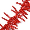 Opaque Acrylic Imitation Coral Beads Strands SACR-P033-01A-06-1