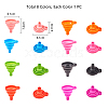 Portable Foldable Silicone Funnel Hopper AJEW-PH0017-49-3