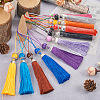  28Pcs 14 Colors Polyester Tassel Big Pendants Decorations HJEW-TA0001-07-5