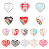  40Pcs 4 Style Alloy Enamel Pendants ENAM-NB0002-05-1