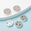 Peace Sign Alloy Crystal Rhinestone Beads LS-RB-J451-01S-5