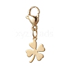 Clover 304 Stainless Steel Pendant Decorations HJEW-JM02741-02-1