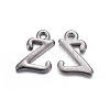 Alloy Letter Pendants PALLOY-X0037-68B-3