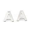 Tarnish Resistant 304 Stainless Steel Alphabet Charms STAS-O073-01-2