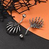 Spider 316 Surgical Stainless Steel Belly Button Rings/Earrings EJEW-G416-06AS-2