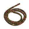 Natural Unakite Beads Strands G-G143-A04-01-3