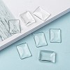 Transparent Rectangle Glass Cabochons GGLA-R025-25x18-8
