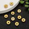 Brass Rhinestone Spacer Beads RB-A006-8MM-G-6