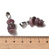 Natural Purple Aventurine Chip Pendants G-H307-07P-09-3