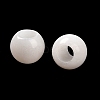 Natural White Jade European Beads G-R488-01H-4