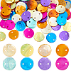 160Pcs 8 Colors Dyed Natural Akoya Shell Disc Links Connector Charms SSHEL-PH0001-30-1