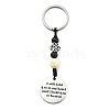 3Pcs Synthetic Coral & Wood & Alloy Keychain KEYC-JKC01007-4