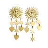304 Stainless Steel Chandelier Earrings for Women WG43ED1-01-5