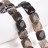 Natural Grey Agate Beads Strands G-T138-163-1