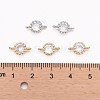 Flower Brass Micro Pave Cubic Zirconia Links X-ZIRC-L054-09-NR-4