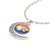 Rainbow Pride Necklace NJEW-F291-01G-1