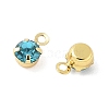 Brass Glass Charms X-KK-C097-08G-02-2
