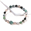 Natural Moss Agate Beaded Bracelets PW-WG17F1A-01-1