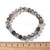 Natural Dragon Veins Agate Beaded Stretch Bracelets X-BJEW-Q692-02C-2