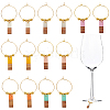 Brass Wine Glass Charms AJEW-GO00012-1