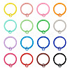  32Pcs 16 Colors Spray Painted Iron Split Key Rings IFIN-TA0001-56-9