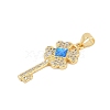 Brass Micro Pave Cubic Zirconia Pendants KK-I723-49A-G-2