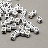 Large Hole Acrylic Letter European Beads X-SACR-Q103-6mm-01O-1