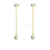 Baroque Freshwater Pearl Tassel Pendant Stud Earrings JA8255-1