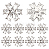 10Pcs 1-Hole Alloy Shank Buttons BUTT-MA0001-10B-1