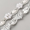 Alloy Rhinestone Link Chains LCHA-WH20001-01S-1