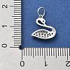 925 Sterling Silver Micro Pave Clear Cubic Zirconia Charms STER-S009-03B-S-3