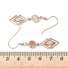 304 Stainless Steel Rhombus Dangle Earrings EJEW-Z129-12G-03-5
