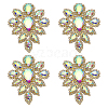 4Pcs Teardrop Shape Hotfix Rhinestone Iron on Patches PATC-FG0002-25B-1