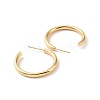 Brass Simple Ring Stud Earrings EJEW-P206-06G-2