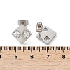 304 Stainless Steel Micro Pave Clear Cubic Zirconia Stud Earrings EJEW-Z089-25P-5