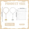 28Pcs 2 Styles Angel with Flower Plastic Imitation Pearl Charm Bracelets BJEW-GO0001-40-2