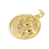 Rack Plating Brass Micro Pave Cubic Zirconia Pendants KK-P279-19G-2