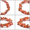 Carnelian(Dyed) Chips Stretch Bracelets BJEW-JB01308-04-4