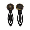 Alloy & Iron Bookmark Cabochon Settings PALLOY-N184-03AB-1