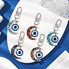 Alloy Moon & Natural & Synthetic Gemstone Chip Beads & Resin Evil Eye Pendant Decorations HJEW-JM02342-2