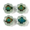 Two Tone Crackle Glass Beads GLAA-Z007-07C-1