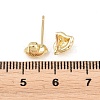 Brass Stud Earrings EJEW-P346-01E-G-5