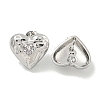 Heart Texture Brass Micro Pave Cubic Zirconia Stud Earrings for Women EJEW-E312-07P-2