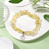 Natural Citrine Chip Beaded Stretch Bracelets BJEW-JB11133-03-2